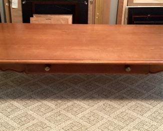 Solid Maple Wooden Cocktail table/ drawer