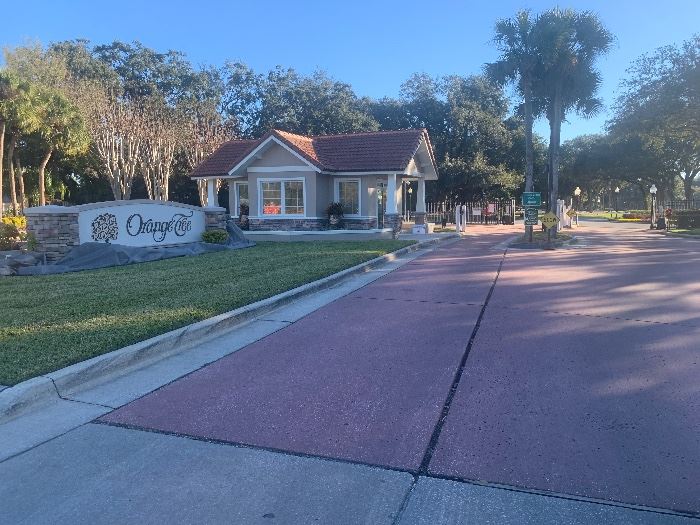 D0 NOT TRY TO COME IN THROUGH THIS ENTRANCE, OFF WOODGREEN DR., THE GUARD WILL NOT LET YOU IN.  GO SOUTH OF THIS ENTRANCE A COUPLE TENTHS OF A MILE AND YOU’LL SEE ANOTHER ENTRANCE W/ AN ARMBAR & KEYPAD, ENTER THERE.  