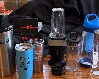 Collection of Drinkware and Ninja Blender