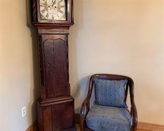 Grandfather clock in poor condition - needs to be rescued and restored.