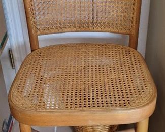1 of 2 Caned chairs