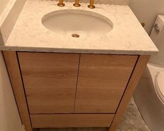 Vanity - BORTONE Design works customs high end Solid wood vanity. 
It ALSO Includes counter, sink and KOHLER faucet 
$800 
LESS THAN 2 years old 
All Items purchased at Ferguson plumbing supply (not Home Depot grade) 