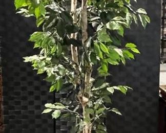 6 Foot Artificial Tree in Woven Basket