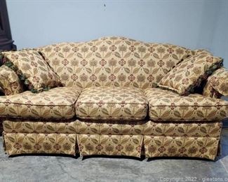 Beautiful Highland House 3 Person Camel Back Sofa