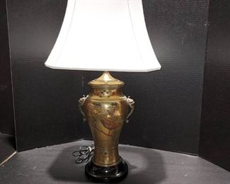 Ornate Mixed Metal Bird Lamp with Shade