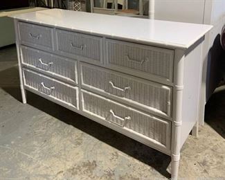 Woven Wicker Console Table by Dixie