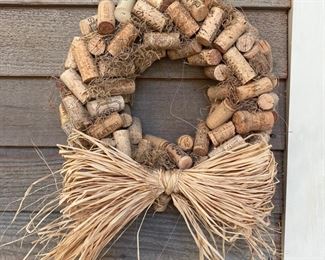 Wine cork wreath
