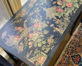 Hand decorated lacquered table