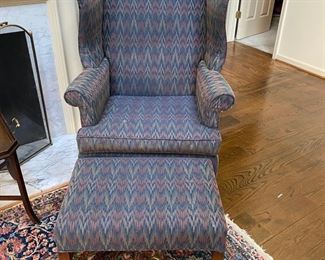 Wing chair & ottoman