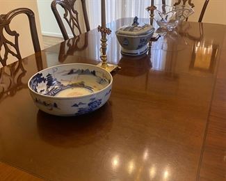 Asian blue & white ironstone bowl - Canton tureen