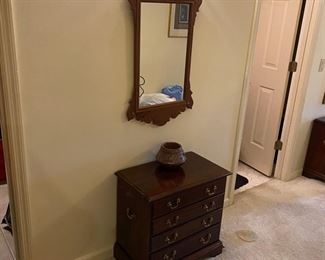 Chippendale style mirror - Chairside/bedside chest (1 of 3)