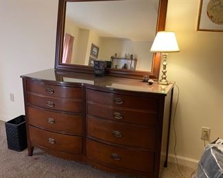 Mahogany dresser & mirror