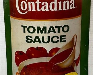 UNUSUAL VINTAGE “CONTADINA TOMATO SAICE” ADVERTISING SIGN 