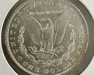 REVERSE OF 1887 MORGAN SILVER DOLLAR 