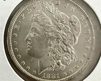 1881-O MORGAN SILVER DOLLAR 