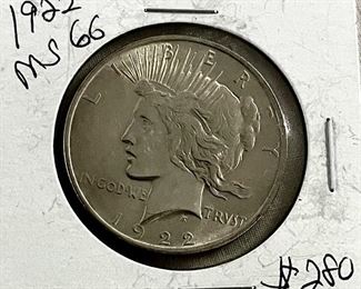 1922 PEACE SILVER DOLLAR 