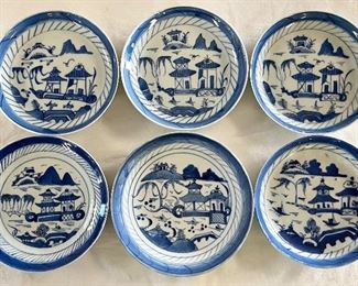 ANTIQUE BLUE & WHITE CANTON 