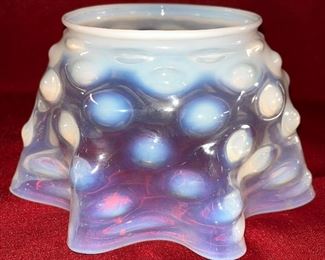 OPALESCENT COIN SPOT ART GLASS SHADE 
