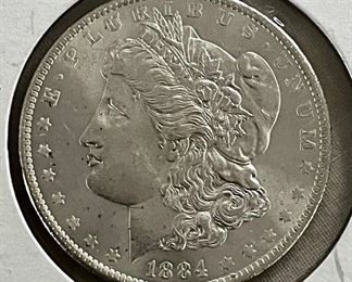 1884-O MORGAN SILVER DOLLAR 