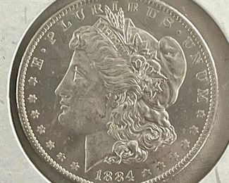 1884-O MORGAN SILVER DOLLAR 