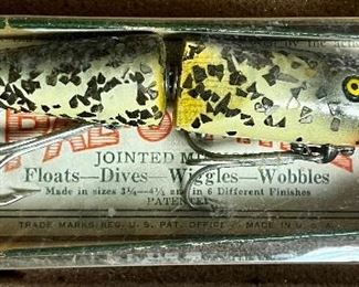 WOODEN FISHING PLUG IN ORIGINAL BOX