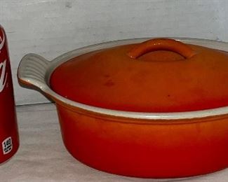 LE CREUSET ENAMELED CAST IRON COVERED CASSEROLE 