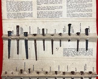 VINTAGE “HISTORY OF CUT NAILS” WITH ALL EXAMPLES INTACT! 