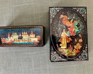 Russian Black Lacquer Boxes!