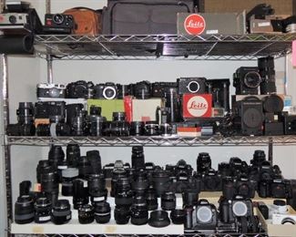 Professional Camera Bodies and Lenses including NIKON N90, F100, D100, D70, F3/T, J1. Some sold - some available -  LEICA M6, R5, M4P (sold). POLOROID Land Cameras (SOLD)