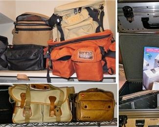 Camera bags and cases by: Tenba, Tamrac, CCS, Quest, Lowpro, and Rimowa