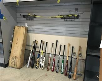 Various high-end baseball bats by great manufacturers