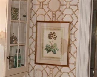 Botanical print beautifully framed and matted