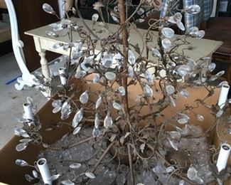 Chandelier vintage enhanced metal. $150