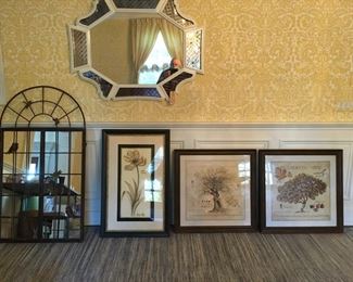 Gorgeous Mirror with silver accents. $575