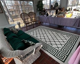 WICKER AND RUGS