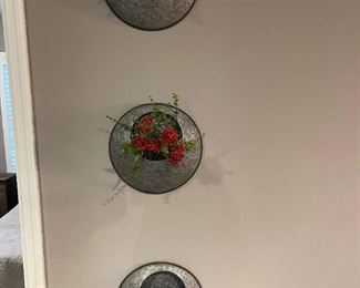 SET - 3 Piece Metal Wall Planters