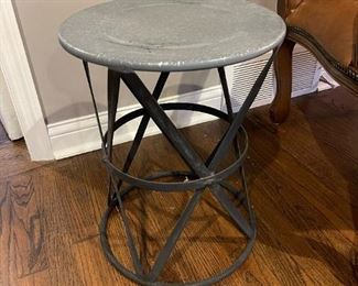 Round Welded Metal Side Table