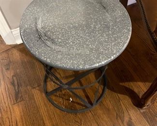 Round Welded Metal Side Table