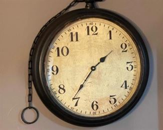 Oversized Wall Hanging Pocket Watch Clock