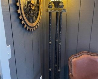 Orante Torchiere Floor Lamp with Pineapple Accents