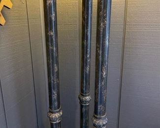 Orante Torchiere Floor Lamp with Pineapple Accents