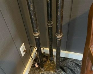 Orante Torchiere Floor Lamp with Pineapple Accents