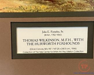 Thomas Wilkinson MFH with the Hurworth Foxhounds Framed Print with Mounted LED Light
