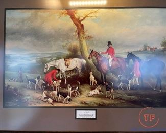 Thomas Wilkinson MFH with the Hurworth Foxhounds Framed Print with Mounted LED Light
