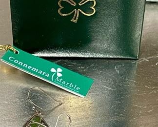 J.C. Walsh and Sons STERLING Irish Connemara Marble Earrings