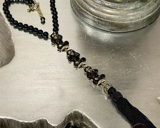 HEIDI DAUS Brown Monkey Necklace with Tassel