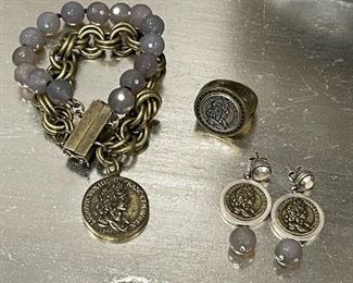 French Designer Coin Jewelry SET