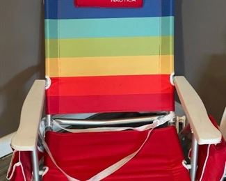 PAIR - Nautica Rainbow Folding Beach Chairs