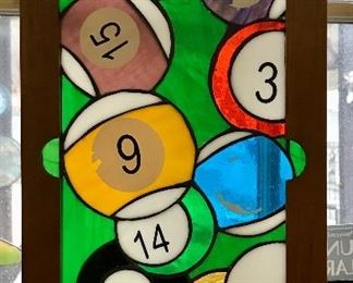 Billiards Stained Glass 