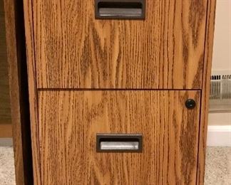 Faux Wooden Filing Cabinet